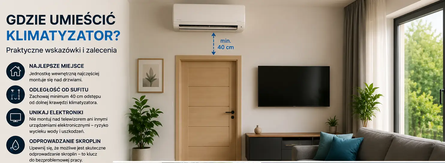 Gdzie zamontować klimatyzator w domu